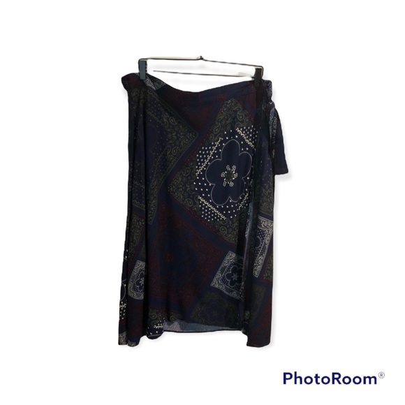 Modcloth Midi Wrap Skirt Size 2x (B9) - Picture 2 of 8
